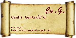 Csehi Gertrúd névjegykártya